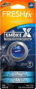 Armor All Fresh FX Smoke X Car Odor Eliminator , Car Air Freshener, Midnight Air Scent, 0.08 Fl Oz, 1 Count (Pack of 1)
