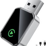 Wireless CarPlay Adapter for iPhone(2025 Upgraded),Mini Size & Plug - Play,Converts Wired to Wireless Apple CarPlay,No Delay Carplay Dongle for Apple iOS 10+/Android 11+ and Above