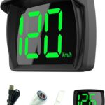 Shkalacar Car HUD Headup Display KM/H MPH GPS Digital Speedometer with LED Large Font Display + Car Charge Adapter for Car Truck SUV Motorcycle