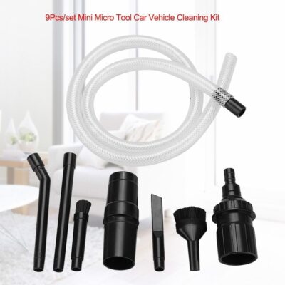 9pcs/Set Universal Vacuum Cleaner Attachments Accessories,Micro Vacuum Attachments for Car Detailing,Mini Micro Tool Car Vehicle Cleaning Kit Shop Vac - Image 6