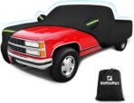 QUNSUNUS Waterproof Truck Cover for Chevrolet C/K 1500/2500/3500 1988-1999, Outdoor Truck Cover with Zipper, Full Exterior Car Covers for Automobiles All Weather with Wind, Sun, UV and Dust Protection