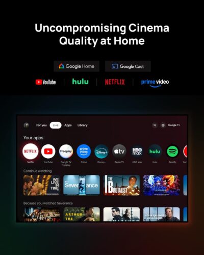 XGIMI Horizon 20 Max 4K Projector Triple Laser Home Theater, 2025 New, 5700 ISO Lumens, Google TV with Licensed Netflix, Optical Zoom Lens Shift, IMAX Enhanced, Dolby Vision, 20000:1 Contrast - Image 7