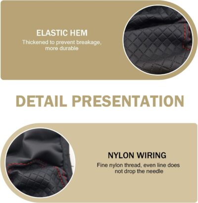 Car Steering Wheel Cover, Microfiber Leather Steering Wheel Cover，Anti-Slip Breathable Steering Wheel Protector，15 inch Universal for SUV, Truck, Van (Black&Red) - Image 3