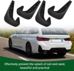 4PCS Car Mud Flaps, Mud Guard, No Drilling Mudguards Fenders with Hardware Kits, Automotive Exterior Accessories Fender Front and Rear Side Splash Guards Universal for Most Cars Trucks SUVs - Image 7
