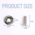 JDMSPEED 20 Pcs Neo Chrome CNC Billet Aluminum Fender Washer Engine Bay Dress Up Kit - Image 4