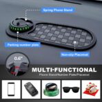 Multifunctional Car Anti-Slip Mat, Dashboard Mat with Temporary Parking Number Display, One-Size-Fits-All Anti-Slip Car Mat with 360° Rotatable Phone Bracket (Style B-1) - Image 3