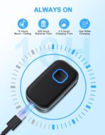 COMSOON Bluetooth AUX Adapter for Car, Noise Reduction Bluetooth Receiver for Music/Hands-Free Calls, Wireless Audio Receiver for Home Stereo/Speaker, 16H Battery Life/Dual Connect (Black+Gray) - Image 6