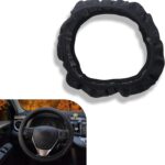 Car Steering Wheel Cover, Microfiber Leather Steering Wheel Cover，Anti-Slip Breathable Steering Wheel Protector，15 inch Universal for SUV, Truck, Van (Black&Red)