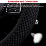 Hiflyer Steering Wheel Cover - Universal 14.5-15 Inch, Soft Microfiber Car Wheel Cover for Women & Men (Black) - Image 2