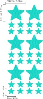 30pcs Star Vinyl Decal for Cars, High Intensity Reflective DIY Stickers for Window Bumper Mirror Laptop Decals Waterproof Night Safety Sign Car Stickers (Mint Green) - Image 4
