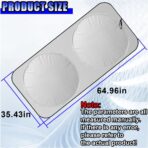 Car Windshield Sun Shade, Foldable Automotive Front Window Heat Blocking Sun Shield, Universal Reflective Vehicle Interior Protective Cover for Car, SUV, Truck (65×36 inch) - Image 2