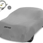Motor Trend Breathable Lightweight Car Cover, Anti-Moisture Build-Up Water-Resistant Scratch-Resistant Travel-Friendly, Universal Fit for Cars SUVs Trucks Vans All-Weather Outdoor/Indoor, (XL) 210" L