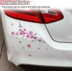 Cherry Blossom Car Sticker Decal, Vinyl Waterproof Automotive Bumper Sticker, Scratch Cover Vehicle Window Decal, Flower Auto Decoration Decals for Car, Home, Motorcycle (2PCS) - Image 4