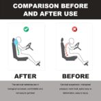 2PCS Car Neck Pillow, Soft Leather Headrest Pillow for Car Support Neck, Breathable Ergonomic Neck Support Relief Cushion for Driving with Adjustable Strap, Universal Car Accessories (Gray) - Image 4