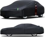 Car Cover Waterproof All Weather for Automobiles, Size A4 Universal Fit for Sedan Dodge Charger, Lincoln mkz, Hyundai Genesis, Ford Taurus, Buick Lacrosse, Mercedes Benz S-Class etc.(199 to 208 inch)