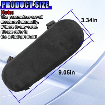 2PCS Car Elbow Pad Arm Rest Cover, Soft Armrest Cushion Pad for Arm Comfortable Support, Anti-Scratch Auto Armrest Pillow Protector, Universal Car Interior Accessory for Most Vehicles (Black) - Image 2