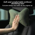 Car Neck Pillow, Soft Comfortable Memory Foam Auto Headrest Pillow Cushion with Adjustable Strap, Breathable Ergonomic Design Car Neck Pain Relief Cushion, Universal for Vehicles (Red) - Image 5