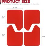 Car Mud Flaps 4PCS Universal Fit Red Splash Guards Flexible and Bendable Mudguard Fender Flare Cuttable Mudflap Car Accessories Compatible with Pickup SUV Trucks - Image 7