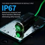 2Pcs 8MM 12V-24V LED Indicator Light with 180 Changeable Symbols, IP67 Waterproof, Pre-Wired Customizable Pilot Dash Directional Warning Lights for Car Truck Boat Marine RV Off-Road(Green) - Image 2