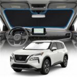 for Nissan Rogue Sun Shade Windshield Cover - Custom Fit Rogue Accessories 2021-2023 2024 2025 2026 Sunshade Foldable UV Protection & Heat Shield Sun Visor Accessories