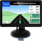 GPS Navigation, 2025 Map 7 inch Touch Screen Car GPS, Voice Turn Direction Guidance, Support Speed and Red Light Warning, Pre-Installed North America Lifetime map Free Update