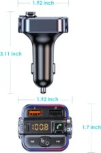 Bluetooth 5.3 FM Transmitter for Car, Dual Micphone Hands-Free Calls Wireless Radio Receiver, PD 30W & QC3.0 Fast Car Charger Adapter - Image 9