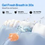 usmile C10 Portable Water Flosser – Travel-Friendly, 95-Day Battery, 4 Modes, 360° Nozzle, 180ml Tank, IPX7 Waterproof, Dentist-Recommended for Braces, Implants & Sensitive Gums (Blue) - Image 2