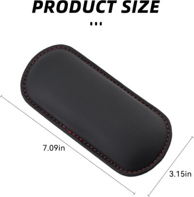 Car Center Console Knee Leg Elbow Cushion Pad, Soft Leather Door Armrest Foot Care Thigh Support Comfort Pillow, Auto Interior Accessories for Knee Pain Relief (Black/Red) - Image 2