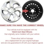 Auto Reflections Set of 4 15" 5 Twisted Spoke Wheel Covers for Honda Civic 2013-2015 - Silver Bolt On - Image 3