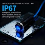 2Pcs 8MM 12V-24V LED Indicator Light with 180 Changeable Symbols, IP67 Waterproof, Pre-Wired Customizable Pilot Dash Directional Warning Lights for Car Truck Boat Marine RV Off-Road(Blue) - Image 4