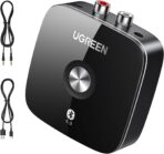 UGREEN Bluetooth AUX Adapter Built-in Battery, Support Dual Pairs Bluetooth 5.3 Receiver for Old Stereo, 3.5mm/ RCA Dual Channel for Home Stereo Speakers