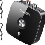 UGREEN Bluetooth AUX Adapter Built-in Battery, Support Dual Pairs Bluetooth 5.3 Receiver for Old Stereo, 3.5mm/ RCA Dual Channel for Home Stereo Speakers