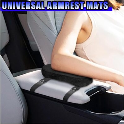 2PCS Car Elbow Pad Arm Rest Cover, Soft Armrest Cushion Pad for Arm Comfortable Support, Anti-Scratch Auto Armrest Pillow Protector, Universal Car Interior Accessory for Most Vehicles (Black) - Image 5