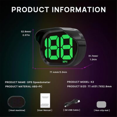 GPS Digital Speedometer for Car MPH, USB Connect Plug and Play for Car Truck Motor SUV All Vehicles, Automatic Brightness Adjustment,Large Font Display - Image 7