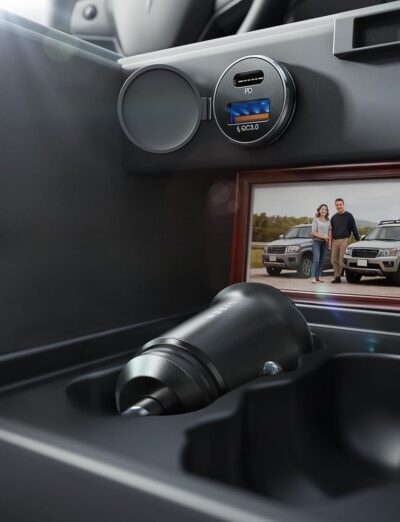 Car Charger PD30W+22.5W 12V-24V USB Charger Adapter Portable Mini USBC Cars Fast Charging Adapter - Image 5