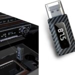 USB Bluetooth Receiver for Car, Bluetooth 5.3 Wireless Audio Adapter, USB Power Supply 3.5mm Aux Jack Adapter, FM+AUX Transmitting Signal Receiver, for Car Stereo Sound Home Stereo, PC (Black)