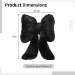 OMISTAR 2 PCS Cute Butterfly Neck Pillow for Car, Plush Headrest Pillow with Adjustable Strap, Soft and Comfortable Car Neck Support Cushion - Image 5