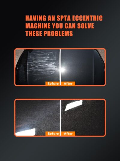 SPTA Mini Orbital Polisher - 3 Inch 10mm/780W Variable Speed Dual Action With Polishing Pads, Sanding Discs, Pad Conditioning Brush - Image 6