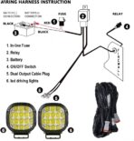 BIGLION.X 4 Inch Round Led Offroad Lights Pair 160W 18800LM Driving Spot Light Pods Super Bright Off Road Fog Lights with Wiring Harness 12V 24V for Pickup Trucks SUV UTV ATV - Image 3