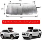 Front Windshield Sunshade - JeCar for 4runner Sunshade Car Sun Shade Heat Shield Custom-fit Sunshade Sun Visor Mat for 2017 2018 2019 2020 2021 2022 2023 2024 Toyota 4runner SUV - Image 7