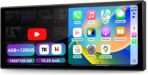 10.25″ CarPlay Screen for Car Dash Cam, Android Auto Screen with Apps, Dual HD Cam & Backup Camera, Portable 6GB+128GB Car Tablet with Wireless Apple CarPlay & Android Auto, Bluetooth for All vehicles