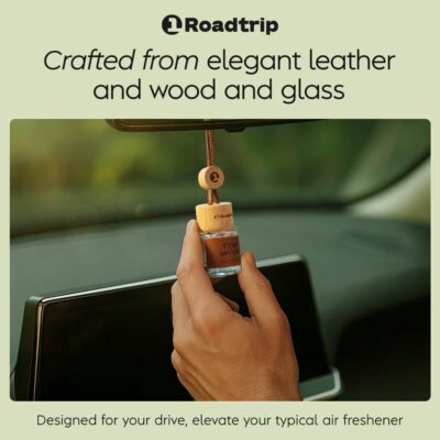 Scented Car Air Freshener - Long Lasting Essential Oil Diffuser - Car Accessories for Men & Women - Hanging Car Air Freshener Diffuser 2 Pack - 0.27FL OZ/8ML (Brown, Sandalwood) - Image 2