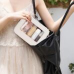 Travel Clear Makeup Bag Set, TSA Approved Cosmetic Bag Case with Zipper Portable Makeup Pouch Toiletry Bag Traveling Cosmetic Organizer Storage Bag Car Organizer Car Essentials - Image 4