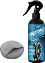 Tire Shine Spray – High Gloss Wet Look with UV Protection, Deep Black Finish for Tires & Trim, Long Lasting Car Tire Dressing for Cars Trucks SUVs Motorcycles RVs, 7oz
