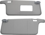 Dasbecan Left and Right Sun Visor Compatible with Honda Civic 1996-2001 iES CX DX EX EXR HX LX Gray Replacement