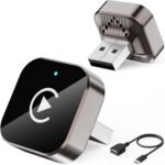 (2026 Upgraded) Wireless CarPlay Adapter for Apple iPhone＆Android, Small Size,Plug and Play,Fast and Stable Connection Wireless Adapter for CarPlay＆Android-No Latency to Screen(Black)