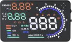 Majatou Car HUD, 5.5 Inches up Display Windshield Screen Display up Display for Car to Display a Huge Range of Car Statistics with OBDII or EUOBD Interface Plug () - Image 7