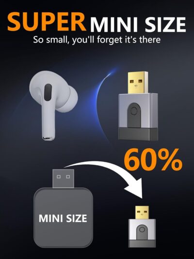 2-in-1 Mini Wireless CarPlay Adapter for Apple CarPlay & Android Auto,Upgrade Wired to Wireless, Fast Auto-Connect, Plug & Play (iOS 10+, Android 10+, 2016+ Cars) - Image 2