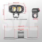 Dirt Bike Light Bar Kit, 4 Modes White Yellow Combo Front LED Headlight Kit with Strobe Universal for Dirt Bike Pit bike Ski-D oo G4 Motocross - Image 2