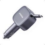 Anker Retractable USB-C Car Charger, 75W Max Fast Charging with Built-in Retractable Cable Car Adapter, Car Accessories for iPhone 17/16 Series, Galaxy S25/S24, MacBookPro/Air, iPad, and More